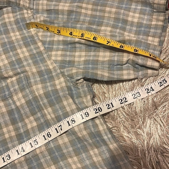 𝅺TIMBERLAND Weather Gear Mens Button Down‎ Short Sleeve Plaid Shirt Medium - Picture 7 of 11